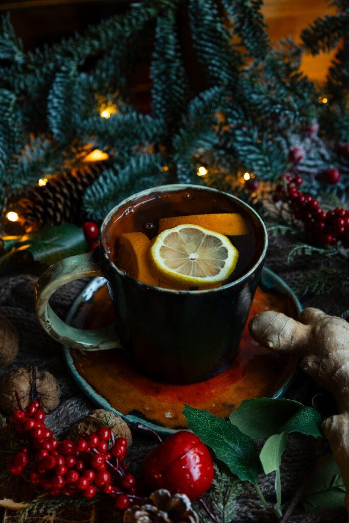herbata zimowa z pomarańczą